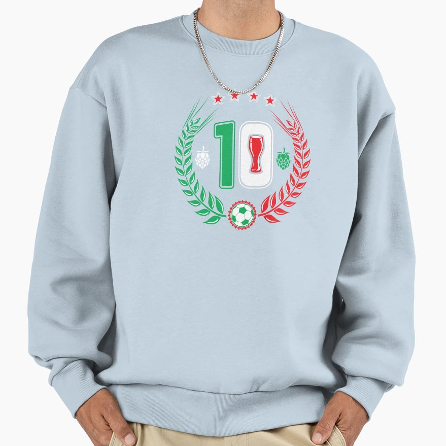 Beer And Football Italys Sweatshirt - Casual Everyday Wear for Adults - T-Shirt, Sweatshirt, Hoodie