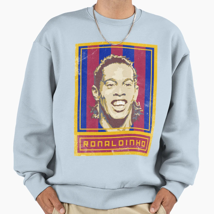 Ronaldinho Fcb Sweatshirt - Minimalist Print Men Women - T-Shirt, Sweatshirt, Hoodie