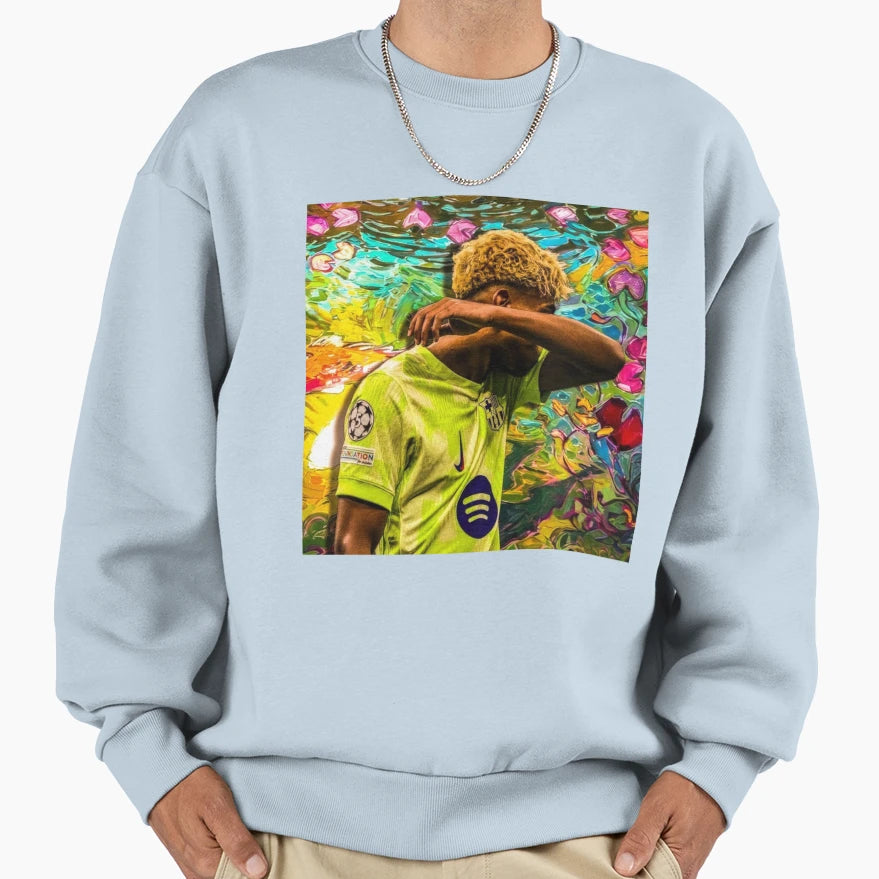 Lamine Yamal Barcelona Football Sweatshirt - Custom Art Print Unisex - T-Shirt, Sweatshirt, Hoodie