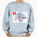 Swiss Football Player Kicking Sweatshirt - Unique Graphic Men Women - T-Shirt, Sweatshirt, Hoodie