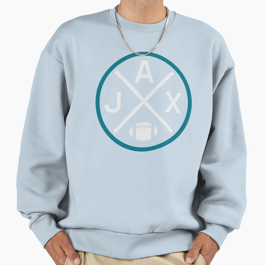 Jacksonville Football Emblem Jax Sweatshirt - Aesthetic Graphic Unisex - T-Shirt, Sweatshirt, Hoodie