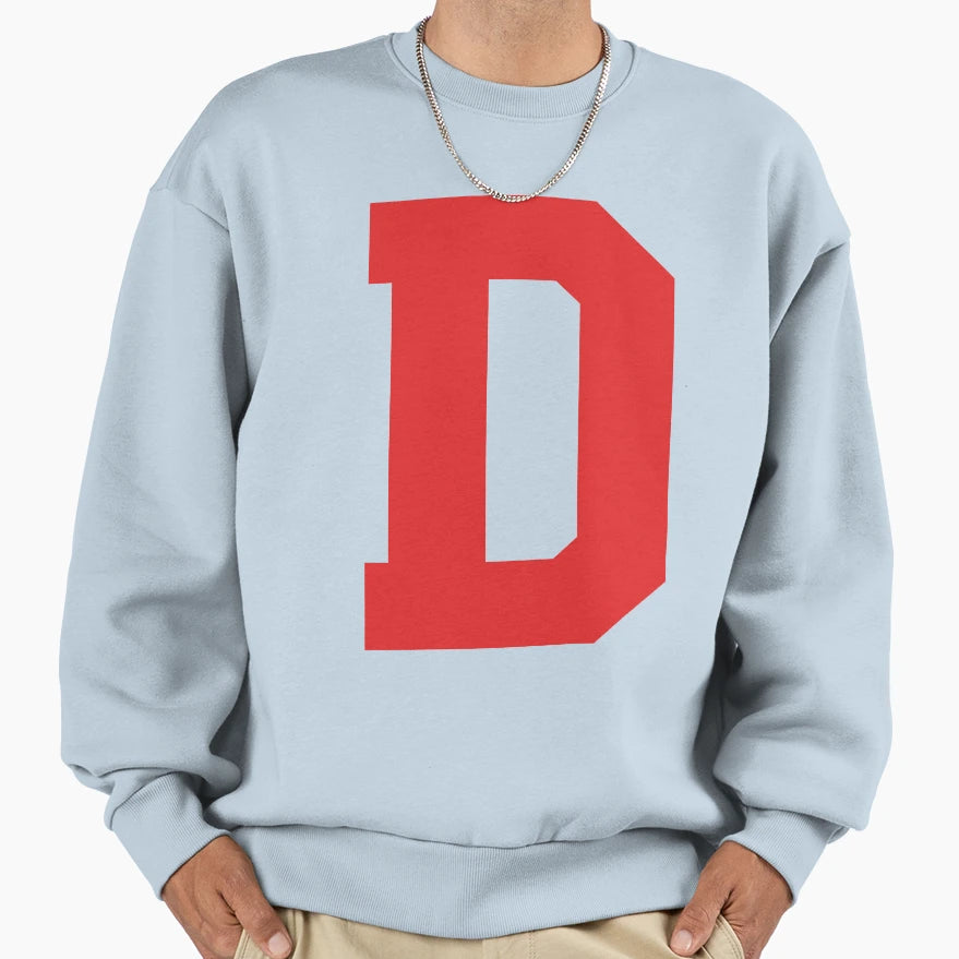 Alphabet Red D Sports Letter D Sweatshirt - Graphic Print Unisex - T-Shirt, Sweatshirt, Hoodie