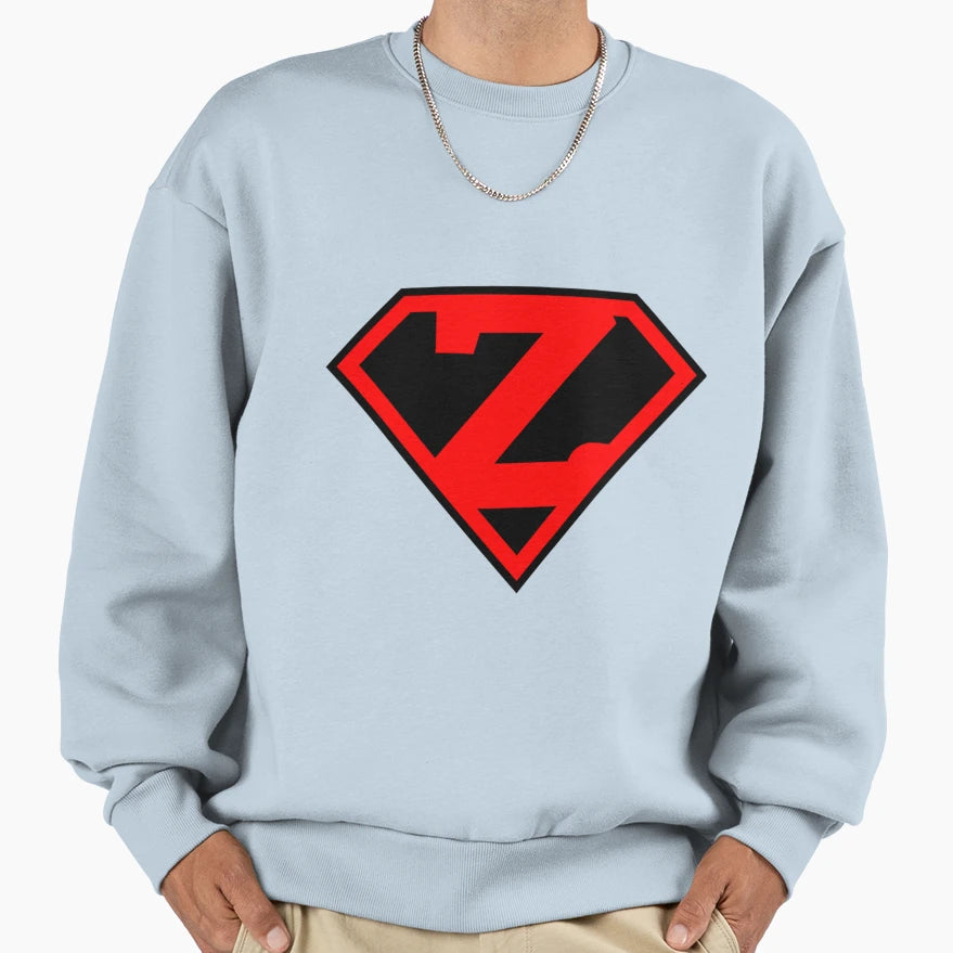 Letter Z Super Letter Vol 3 Zipped Hoodie - Novelty Apparel for Adults - T-Shirt, Sweatshirt, Hoodie