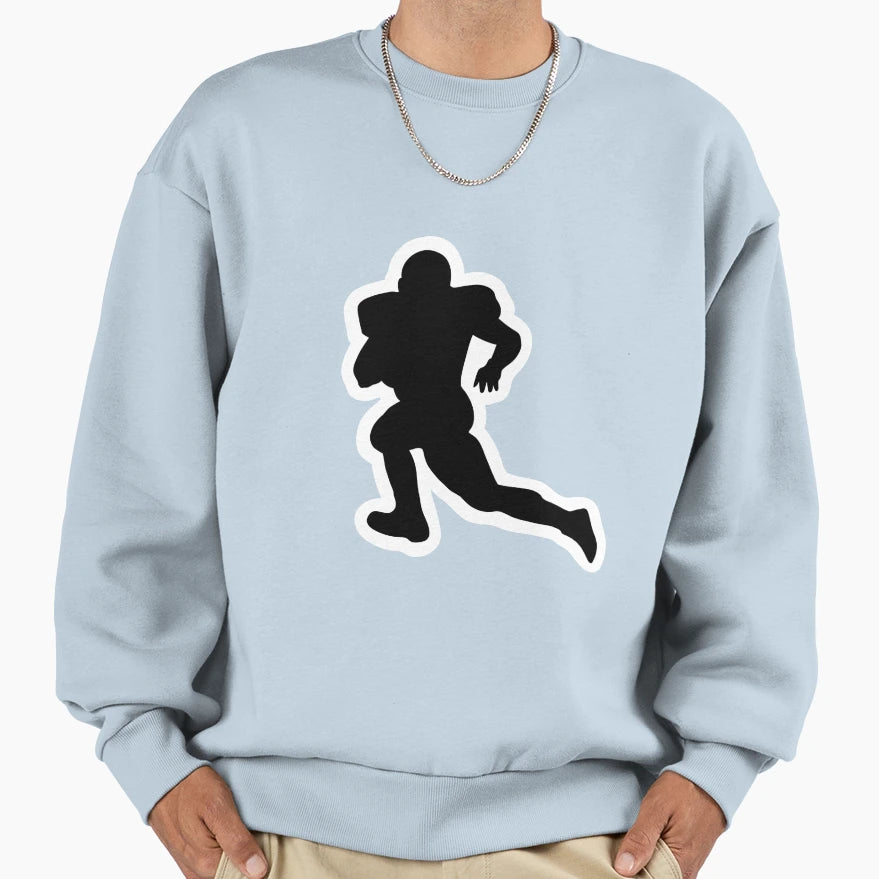Football Player Sweatshirt - Casual Everyday Wear for Adults - T-Shirt, Sweatshirt, Hoodie