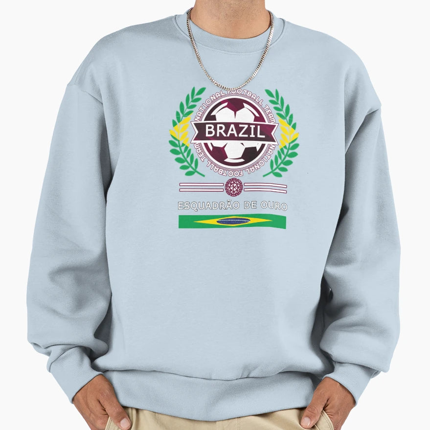 Brazil New Football Supporters Sweatshirt - Aesthetic Graphic for Adults - T-Shirt, Sweatshirt, Hoodie