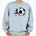 Female Soccer Player Kicking Sweatshirt - Aesthetic Graphic Men Women - T-Shirt, Sweatshirt, Hoodie