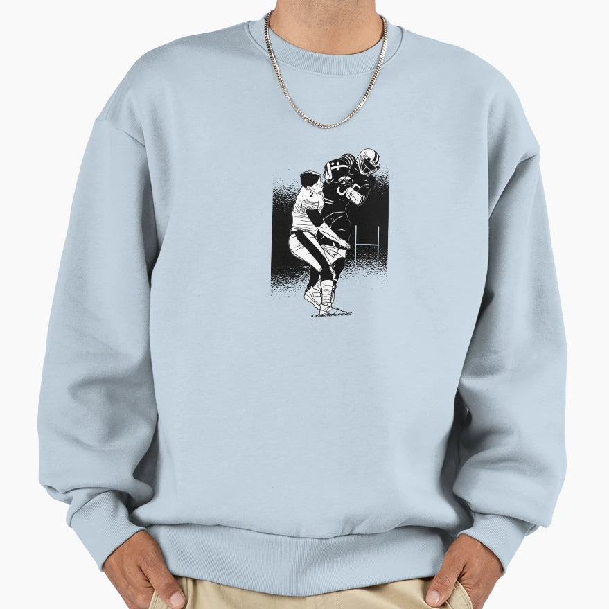 Football Player Sweatshirt - Minimalist Print Men Women - T-Shirt, Sweatshirt, Hoodie