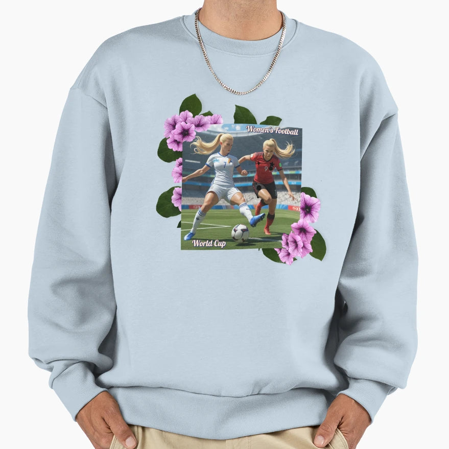 Womens Football World Cup Sweatshirt - Aesthetic Graphic Men Women - T-Shirt, Sweatshirt, Hoodie