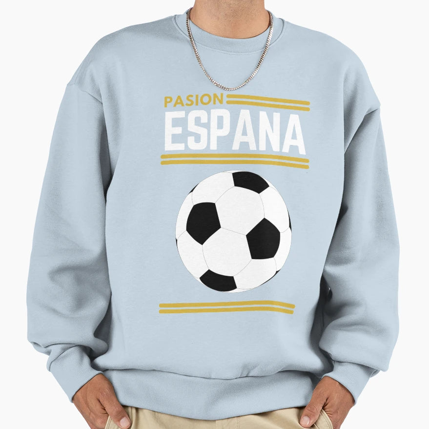 Spain Football Soccer Passion Sweatshirt - Unique Graphic for Adults - T-Shirt, Sweatshirt, Hoodie