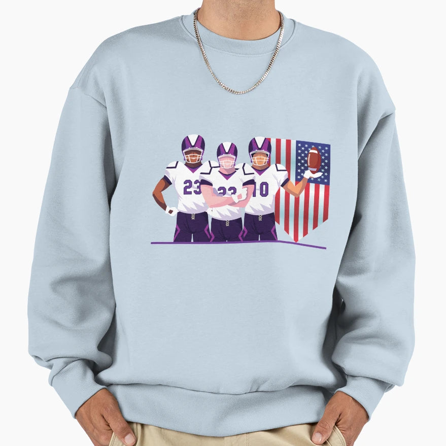 American Football Sweatshirt - Casual Everyday Wear Unisex - T-Shirt, Sweatshirt, Hoodie