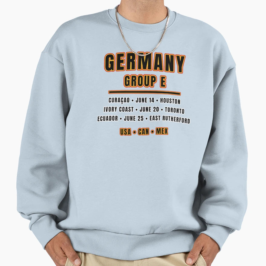 Germany Football Fixtures Group E T-Shirt - Custom Art Print Men Women - T-Shirt, Sweatshirt, Hoodie