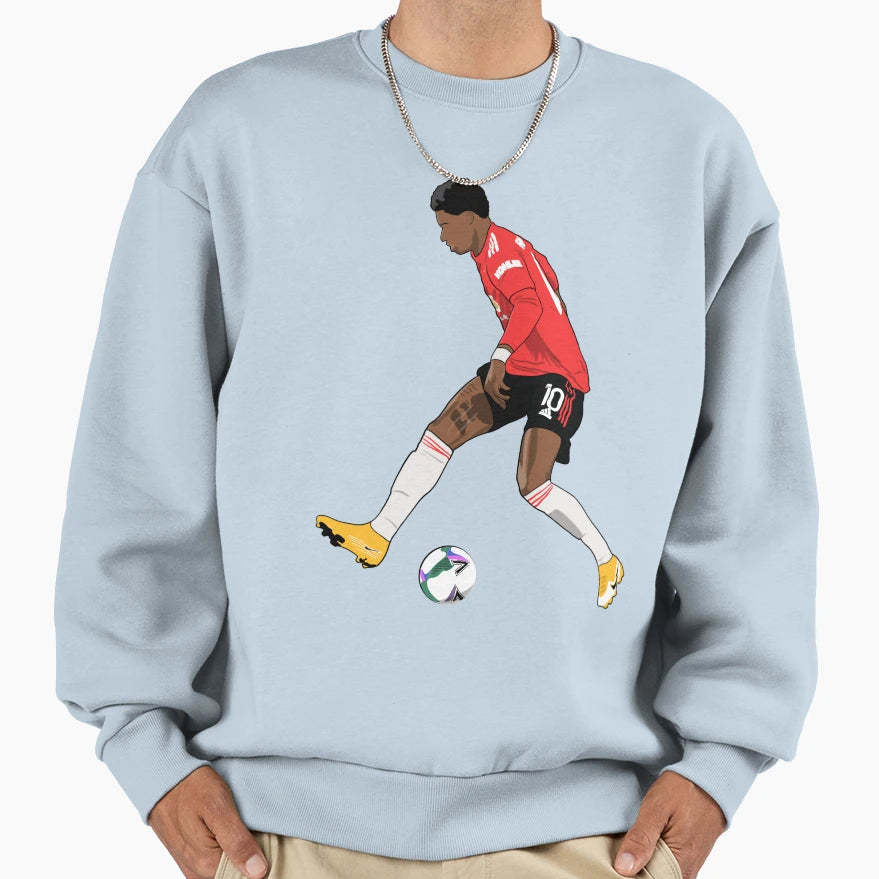 Marcus Rashford Mufc Stepover Sweatshirt - Minimalist Print Unisex - T-Shirt, Sweatshirt, Hoodie
