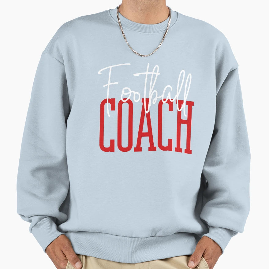 Football Coach Sweatshirt - Graphic Print for Adults - T-Shirt, Sweatshirt, Hoodie