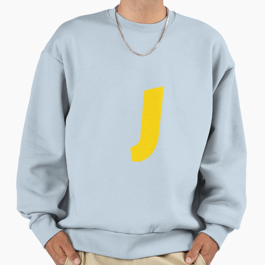 Letter J Sweatshirt - Minimalist Print Unisex - T-Shirt, Sweatshirt, Hoodie