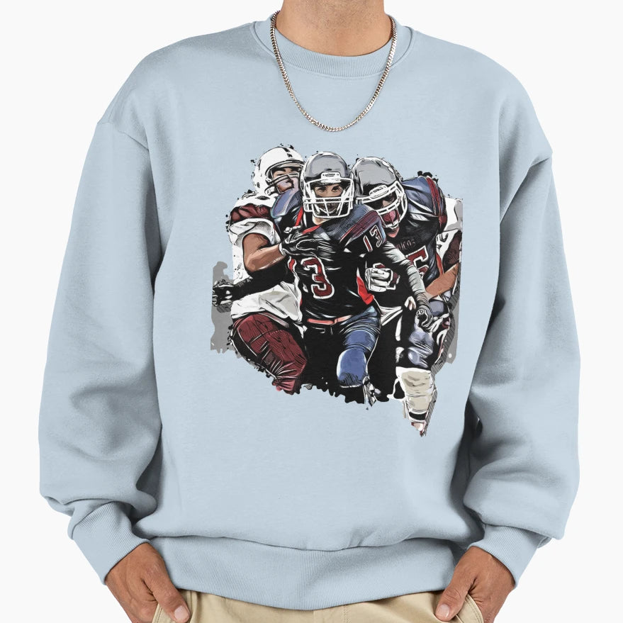 Football Fantasy Game Clipart Sports T-Shirt - Minimalist Print Unisex - T-Shirt, Sweatshirt, Hoodie