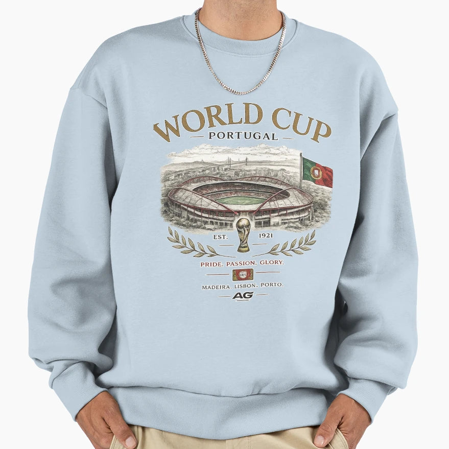 Portugal World Cup Estadio Da Luz Sweatshirt - Fun Novelty Design Unisex - T-Shirt, Sweatshirt, Hoodie