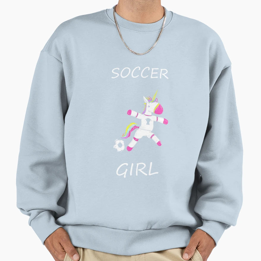 Soccer Unicorn Sweatshirt - Novelty Apparel for Adults - T-Shirt, Sweatshirt, Hoodie