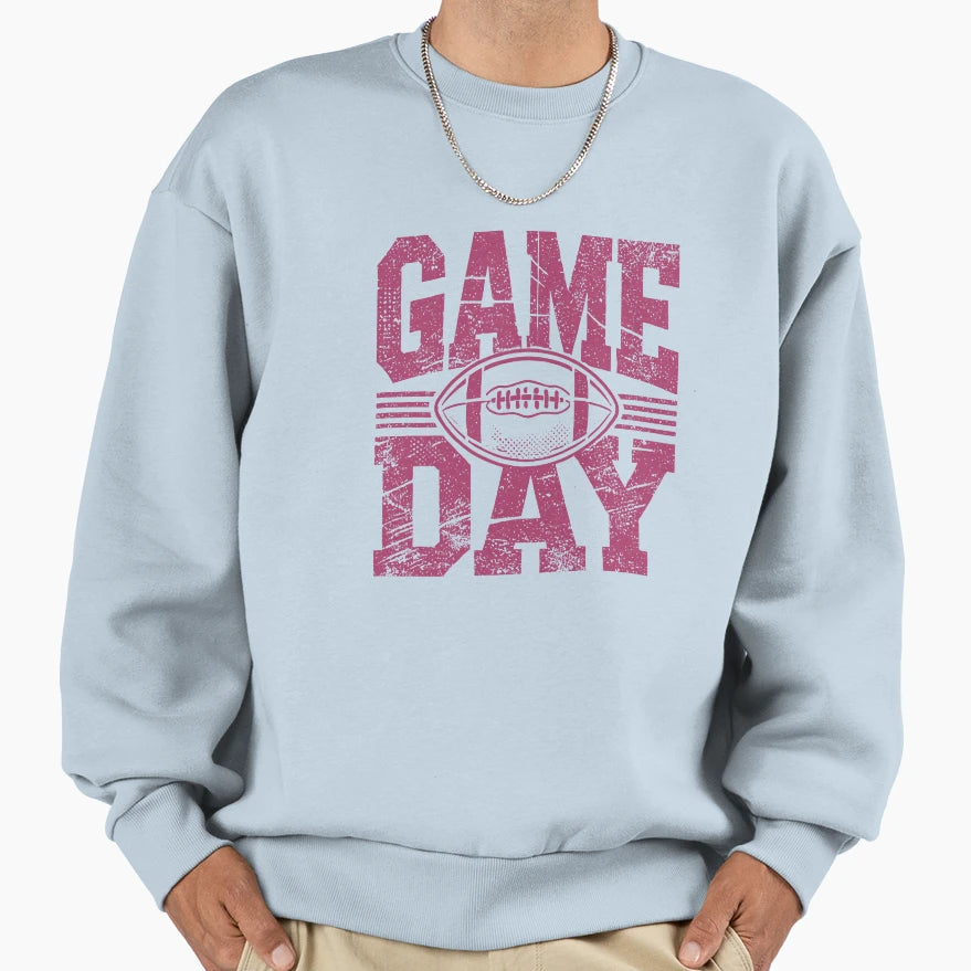 Game Day Football Grunge Sweatshirt - Trendy Graphic Men Women - T-Shirt, Sweatshirt, Hoodie