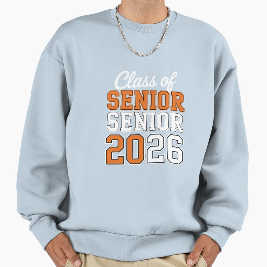 Proud Senior 2026 Graduation High Sweatshirt - Novelty Apparel for Adults - T-Shirt, Sweatshirt, Hoodie
