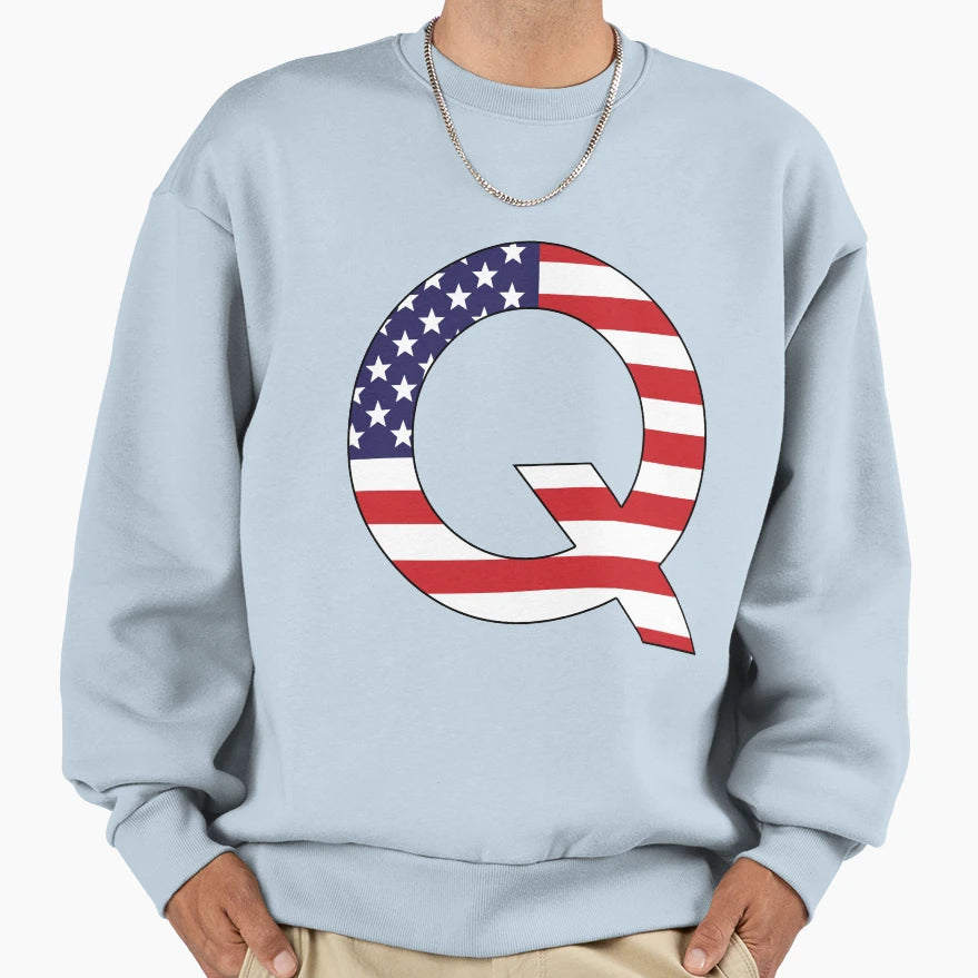 Most Patriotic Letter Alphabet Sweatshirt - Streetwear Style Men Women - T-Shirt, Sweatshirt, Hoodie