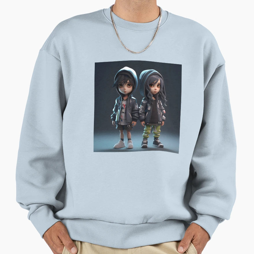 Nebula Warriors Leo And Lina Sweatshirt - Graphic Print Unisex - T-Shirt, Sweatshirt, Hoodie