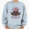 American Football Skull Sweatshirt - Unique Graphic Unisex - T-Shirt, Sweatshirt, Hoodie