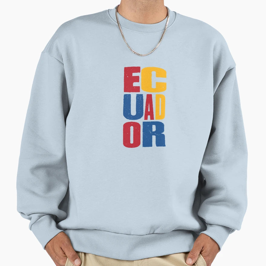 Ecuador Drawn Letters Sweatshirt - Aesthetic Graphic for Adults - T-Shirt, Sweatshirt, Hoodie
