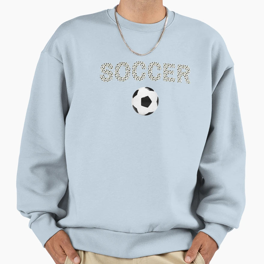 Soccer Football Fans Love Footy Soccer Sweatshirt - Unique Graphic Unisex - T-Shirt, Sweatshirt, Hoodie