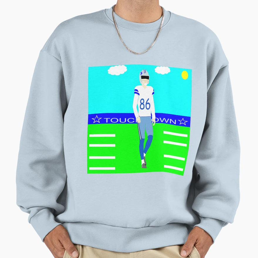 Football Player Sweatshirt - Graphic Print Men Women - T-Shirt, Sweatshirt, Hoodie