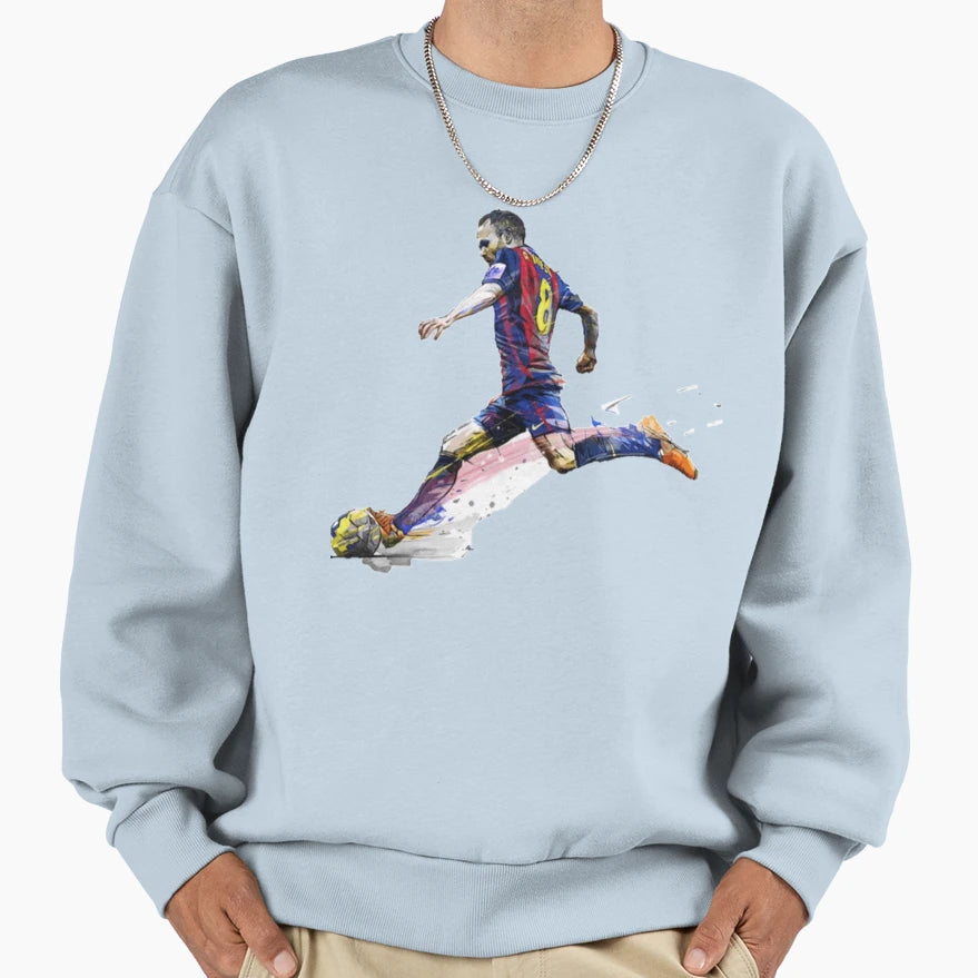 Legend Iniesta Sweatshirt - Custom Art Print for Adults - T-Shirt, Sweatshirt, Hoodie