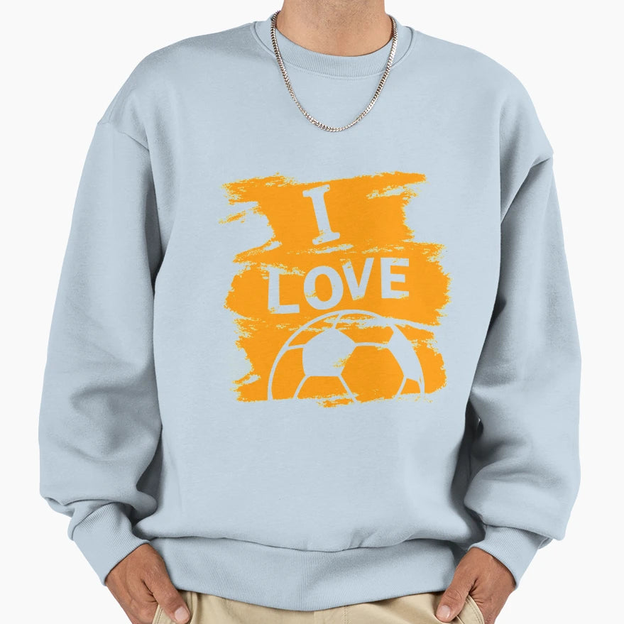 I Love Football Sweatshirt - Aesthetic Graphic Men Women - T-Shirt, Sweatshirt, Hoodie