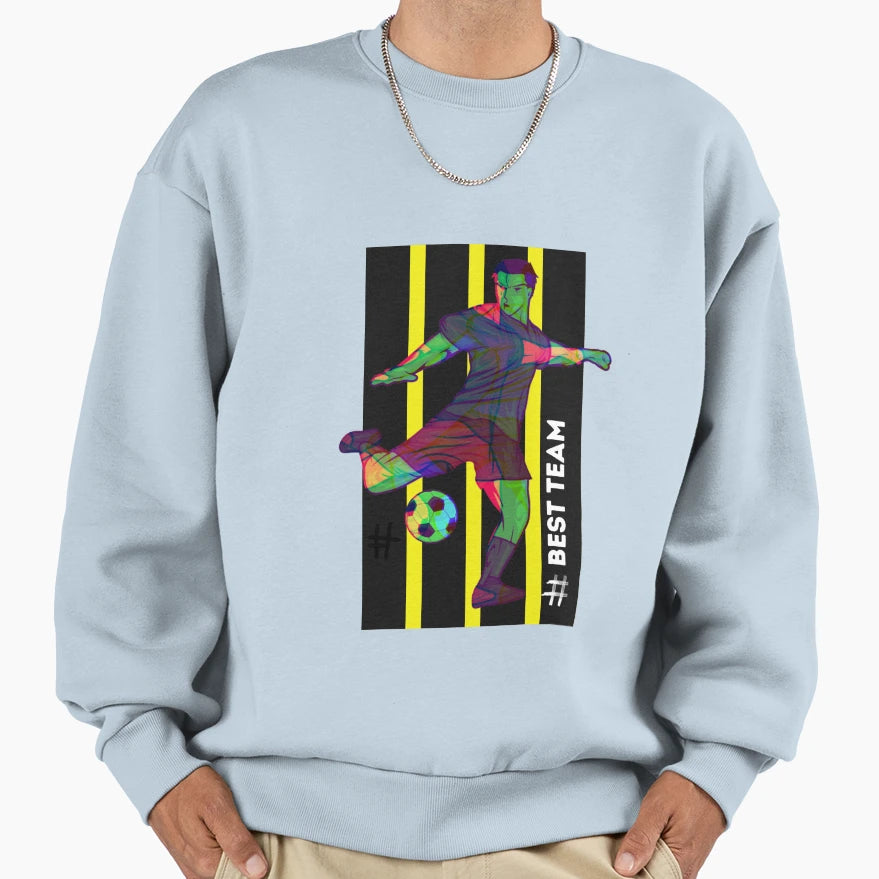 Best Team Football Player Sweatshirt - Trendy Graphic for Adults - T-Shirt, Sweatshirt, Hoodie
