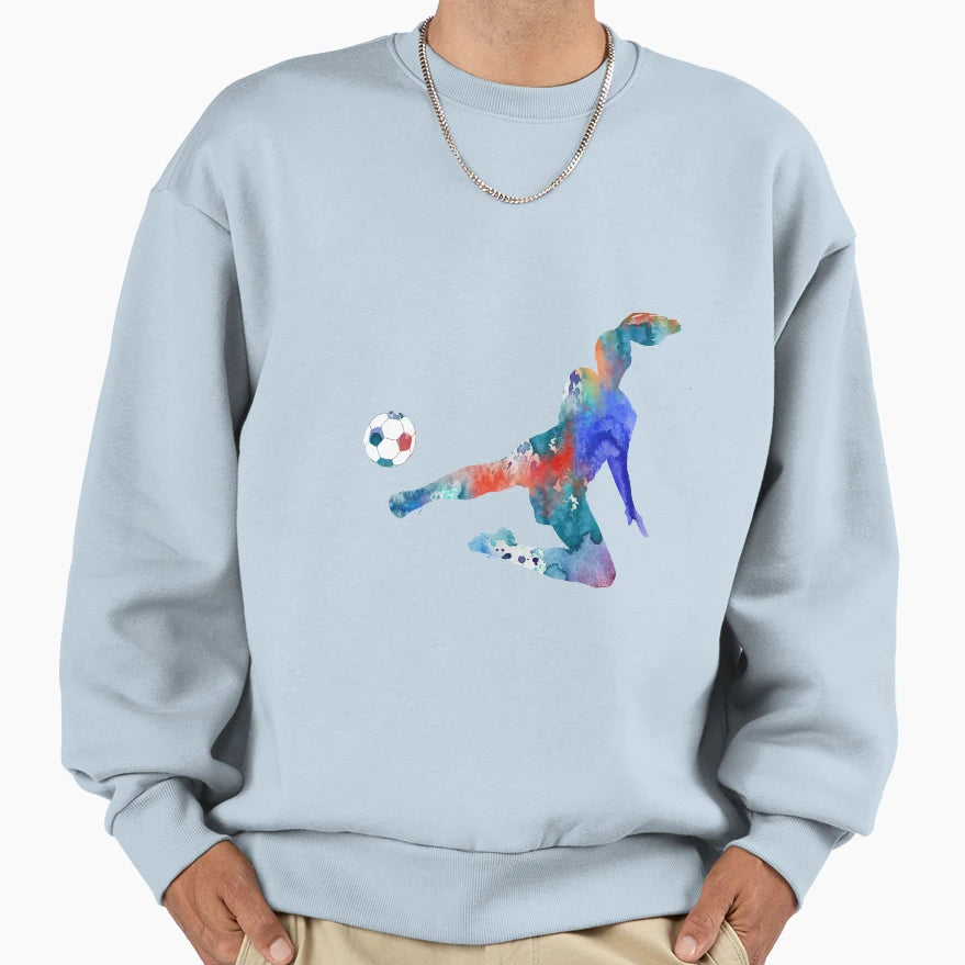 Female Soccer Player Sweatshirt - Minimalist Print Unisex - T-Shirt, Sweatshirt, Hoodie