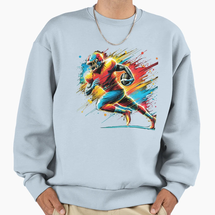 American Football Game Day Vibes Sweatshirt - Aesthetic Graphic for Adults - T-Shirt, Sweatshirt, Hoodie