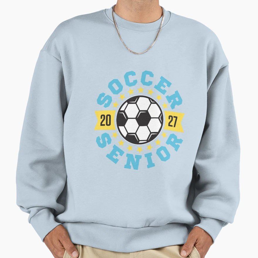 Soccer Senior 2027 Graduating Class Sweatshirt - Fun Novelty Design Unisex - T-Shirt, Sweatshirt, Hoodie