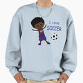 I Love Soccer Black Barcelona Sweatshirt - Fun Novelty Design Men Women - T-Shirt, Sweatshirt, Hoodie