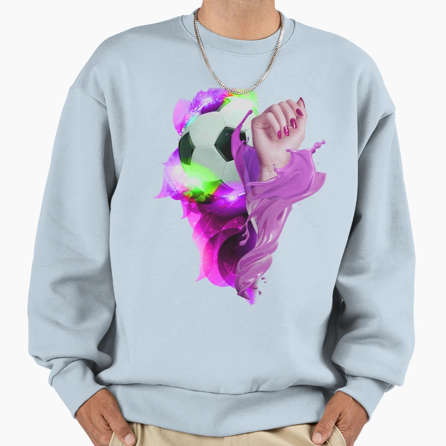 Football Female Sweatshirt - Fun Novelty Design for Adults - T-Shirt, Sweatshirt, Hoodie