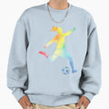 Playing Soccer Kicking Ball Sweatshirt - Aesthetic Graphic Unisex - T-Shirt, Sweatshirt, Hoodie