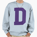 Alphabet Purple D Sports Letter D Sweatshirt - Aesthetic Graphic for Adults - T-Shirt, Sweatshirt, Hoodie