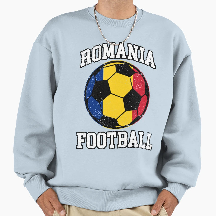 Soccer Ball Romania Soccer Fans And T-Shirt - Graphic Print for Adults - T-Shirt, Sweatshirt, Hoodie