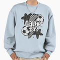 Soccer Game Day Soccer Checkered Sweatshirt - Casual Everyday Wear Unisex - T-Shirt, Sweatshirt, Hoodie