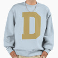Alphabet Gold D Sports Letter D Sweatshirt - Graphic Print for Adults - T-Shirt, Sweatshirt, Hoodie