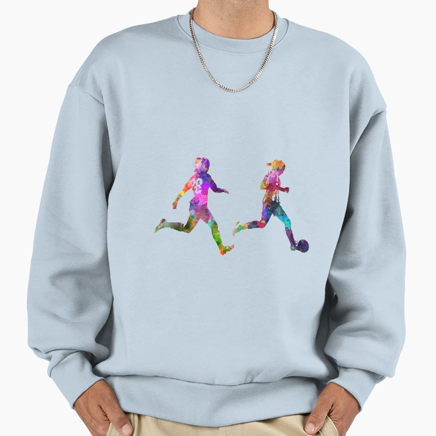 Playing Soccer Football Player Sweatshirt - Streetwear Style for Adults - T-Shirt, Sweatshirt, Hoodie