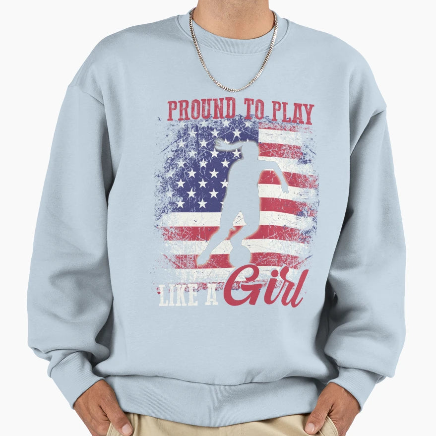 Funny Soccer Lover Us Flag Proud To Sweatshirt - Novelty Apparel Unisex - T-Shirt, Sweatshirt, Hoodie
