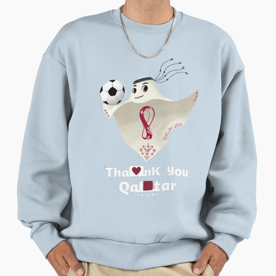 Thank You Qatar Sweatshirt - Minimalist Print Unisex - T-Shirt, Sweatshirt, Hoodie
