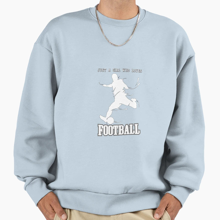 Copy Just Who Loves Football Sweatshirt - Novelty Apparel Unisex - T-Shirt, Sweatshirt, Hoodie