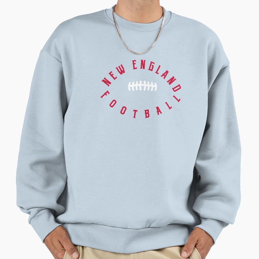 New England Football Laces Team Sweatshirt - Aesthetic Graphic Men Women - T-Shirt, Sweatshirt, Hoodie