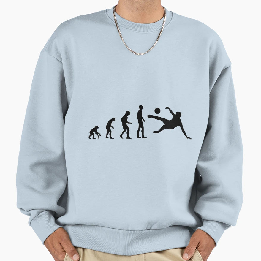 Evolution Footballer Sweatshirt - Graphic Print Unisex - T-Shirt, Sweatshirt, Hoodie
