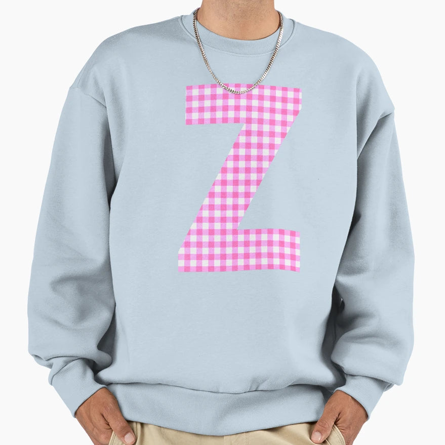 Letter Z Zebra Sweatshirt - Aesthetic Graphic Men Women - T-Shirt, Sweatshirt, Hoodie