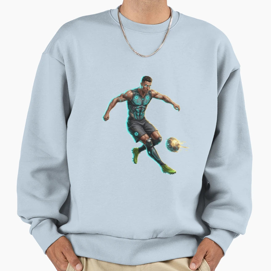 Cyberpunk Cristiano Ronaldo Sweatshirt - Aesthetic Graphic Men Women - T-Shirt, Sweatshirt, Hoodie